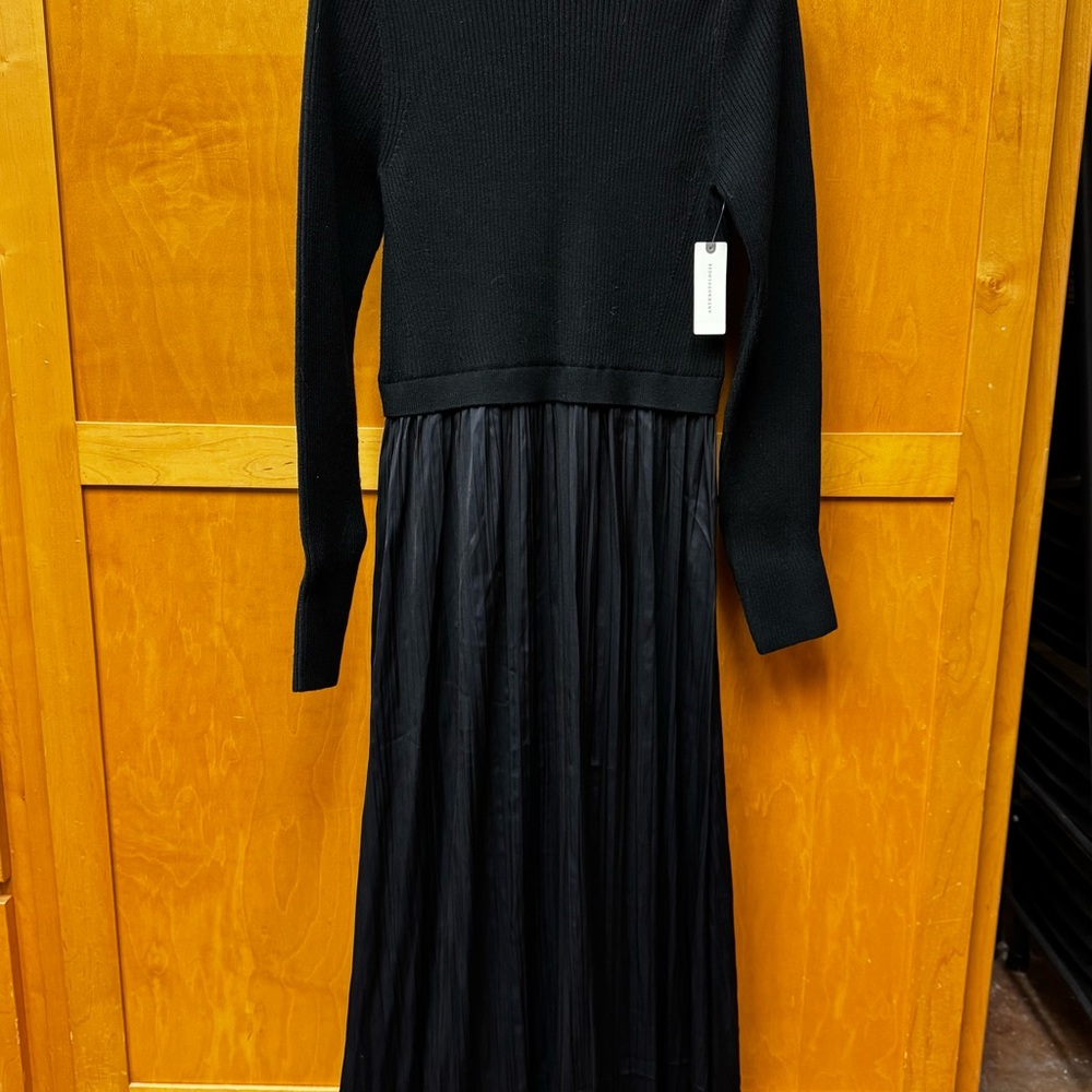 Anthropologie Thea Twofer Turtleneck Sweater Satin Maxi Dress Large NWT
